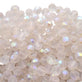 8mm Czech Faceted Round Glass Bead, matte crystal AB