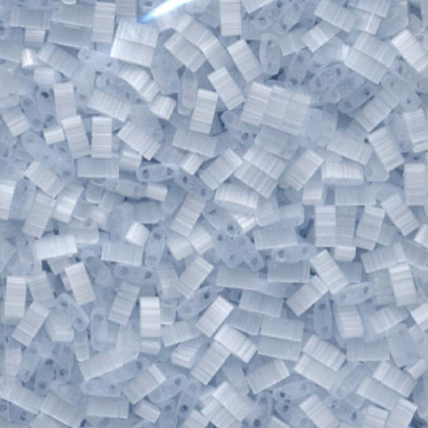 Miyuki Half Tila Beads, silk pale light blue