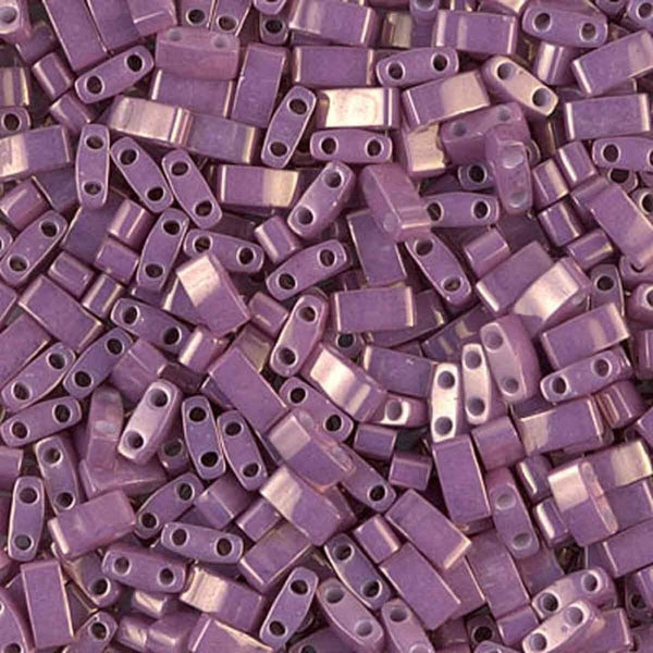 Miyuki Half Tila Beads, opaque dark orchid luster