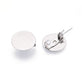 304 Stainless Steel Brooch Flat Round, 15mm