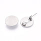 304 Stainless Steel Brooch Flat Round, 20mm