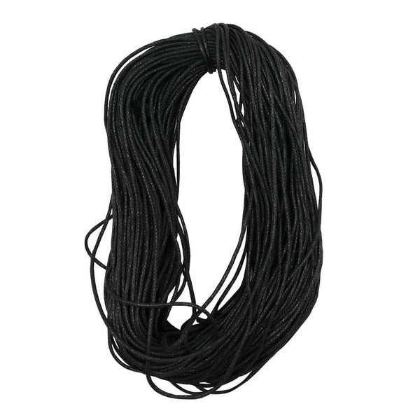 1.5mm Waxed Cotton Cord, black
