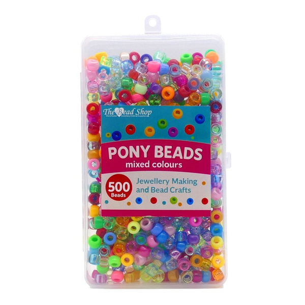 Pony Bead Storage Box Pack 6x8mm, multicoloured