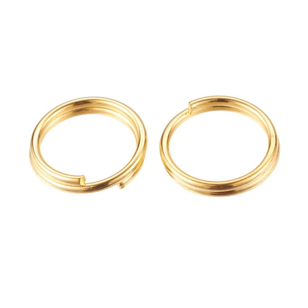 5mm Double Loop Split Ring Findings, gold-plated, additional photo