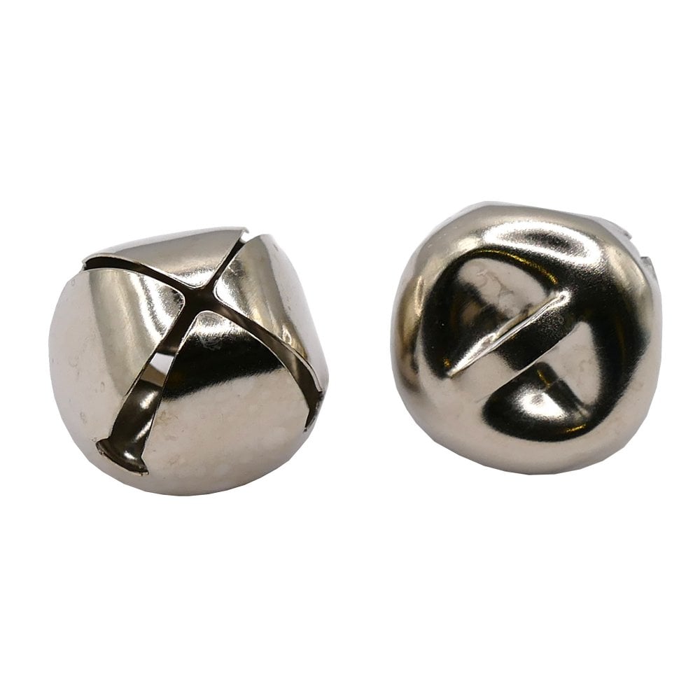 20x15mm Metal Jingle Bell, silver-plated