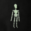 Glow in the Dark Acrylic Skeleton Pendant 100x27mm, green, additional photo