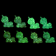 Glow in the Dark Acrylic Unicorn Beads 25x25mm, multi, additional photo