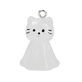 Glow in the Dark Acrylic Cat Ghost 25x17mm, white