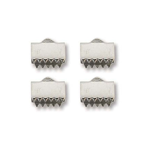 8.5mm Ribbon Clamps Cord End Crimps, stainless steel
