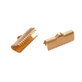 20mm Ribbon Clamps Cord End Crimps, 304 stainless steel (ION gold plated)