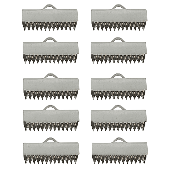 15mm Ribbon Clamps Cord End Crimps, 304 stainless steel