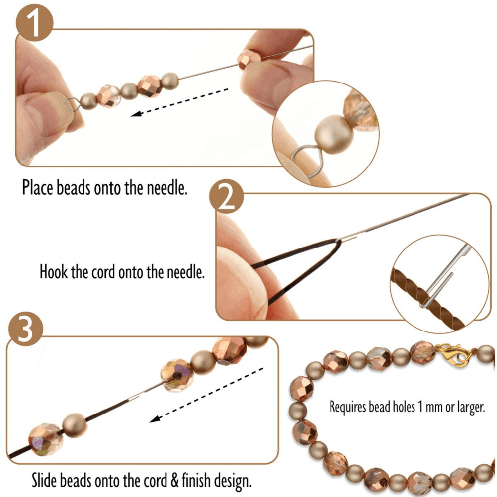 Beadsmith 17cm/0.6mm Hook Eye Needle, 1 needle pack, additional photo