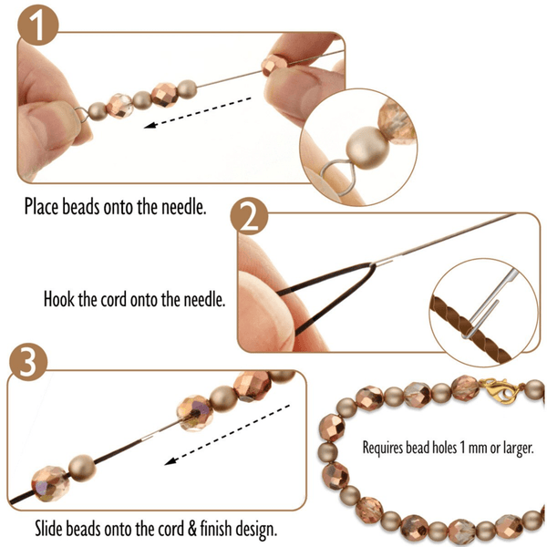 Beadsmith 17cm/0.6mm Hook Eye Needle, 1 needle pack, additional photo