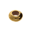 Silicone Stopper Bead 6x3mm (1.5mm inner), gold-plated