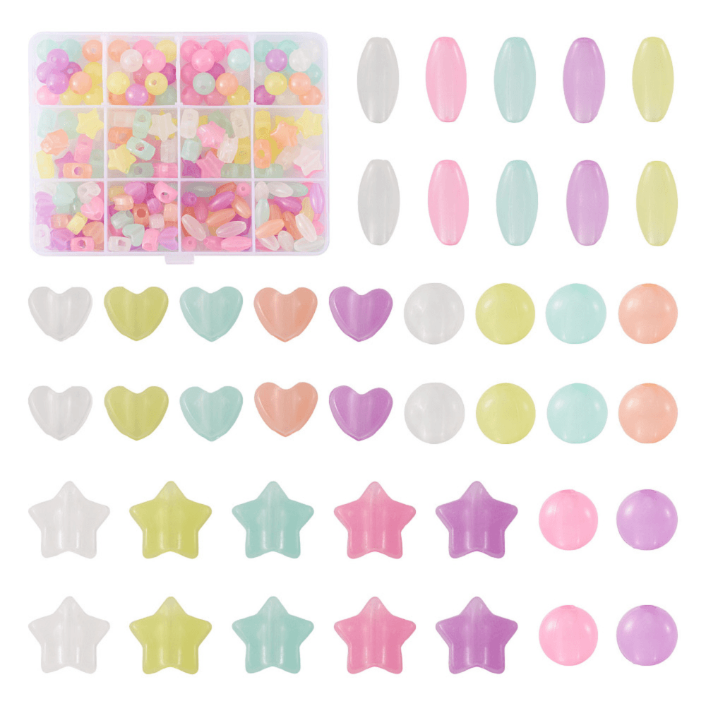 Glow in the Dark Acrylic Beads Kit, multi
