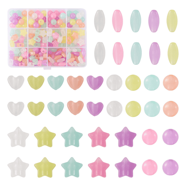 Glow in the Dark Acrylic Beads Kit, multi