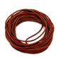 2mm Round Leather Cord, cognac brown
