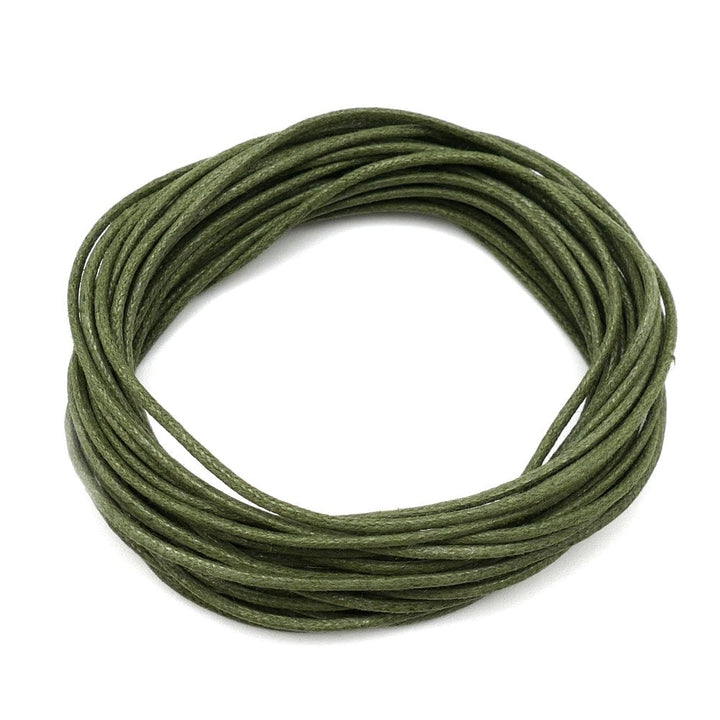 1mm Waxed Cotton Cord, moss green