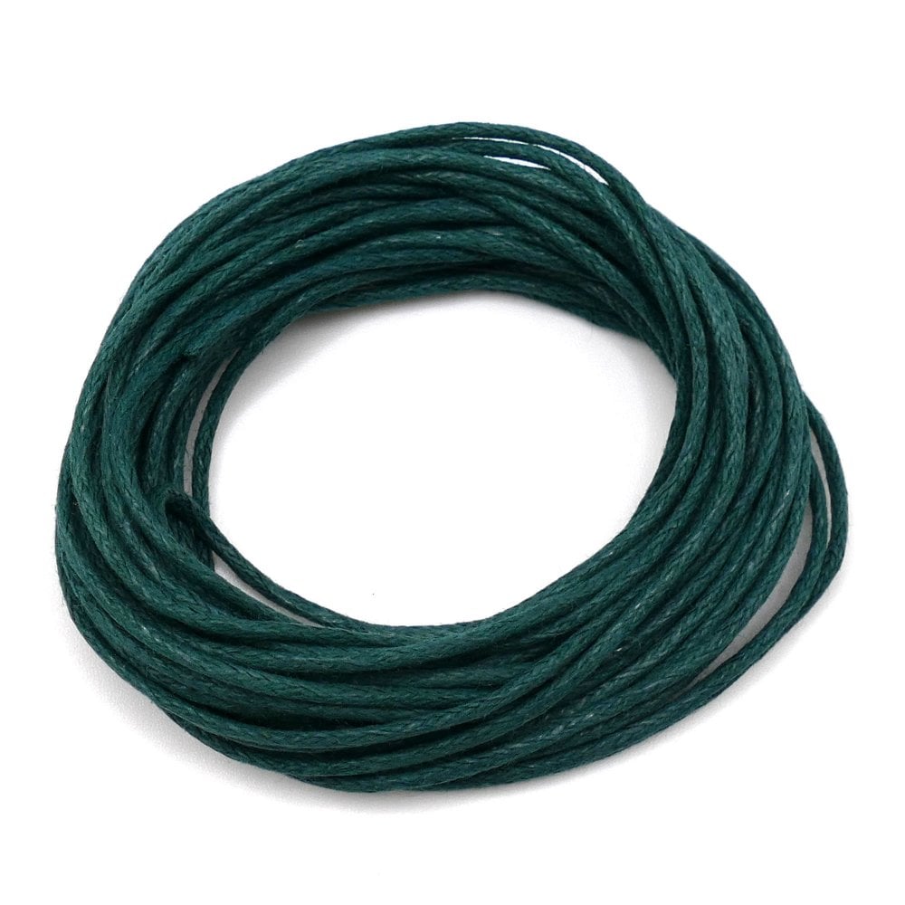 1.5mm Waxed Cotton Cord, dark teal