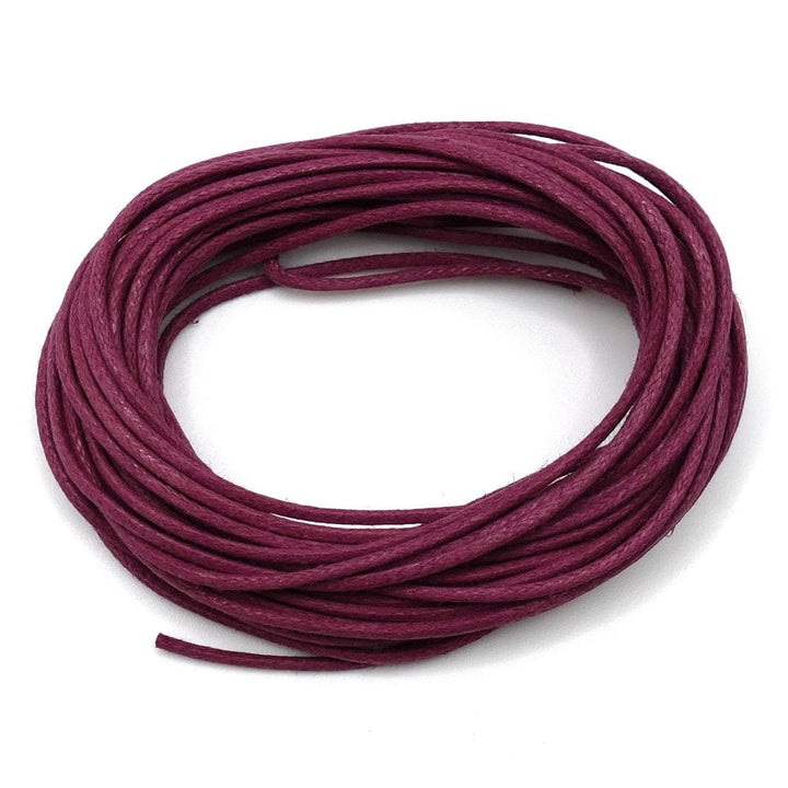 1.5mm Waxed Cotton Cord, raspberry