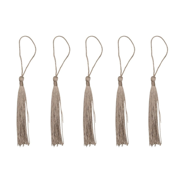 70mm Polyester Tassel with Loop, tan