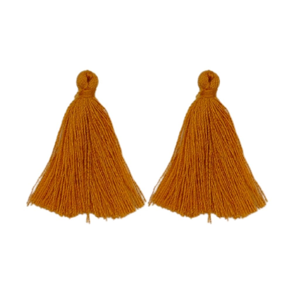 30mm Cotton Tassel Pendants - Coral - 2pcs