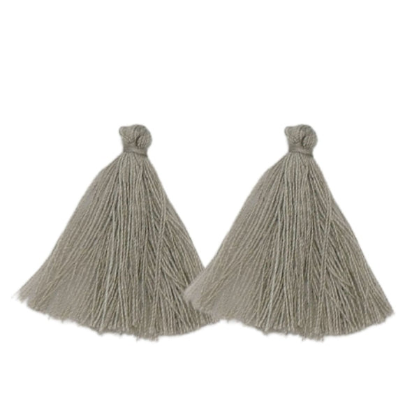 30mm Cotton Tassel Pendants, grey