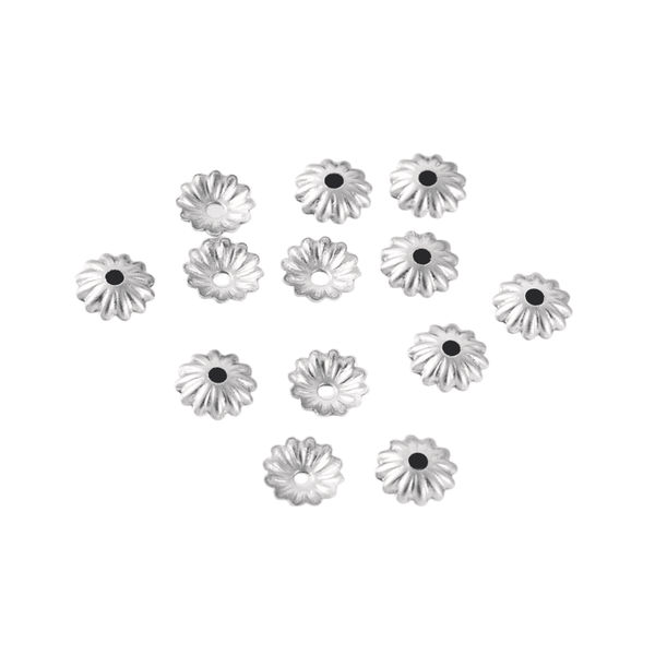 Bead Caps Flower 6mm, 316 stainless steel, additional photo