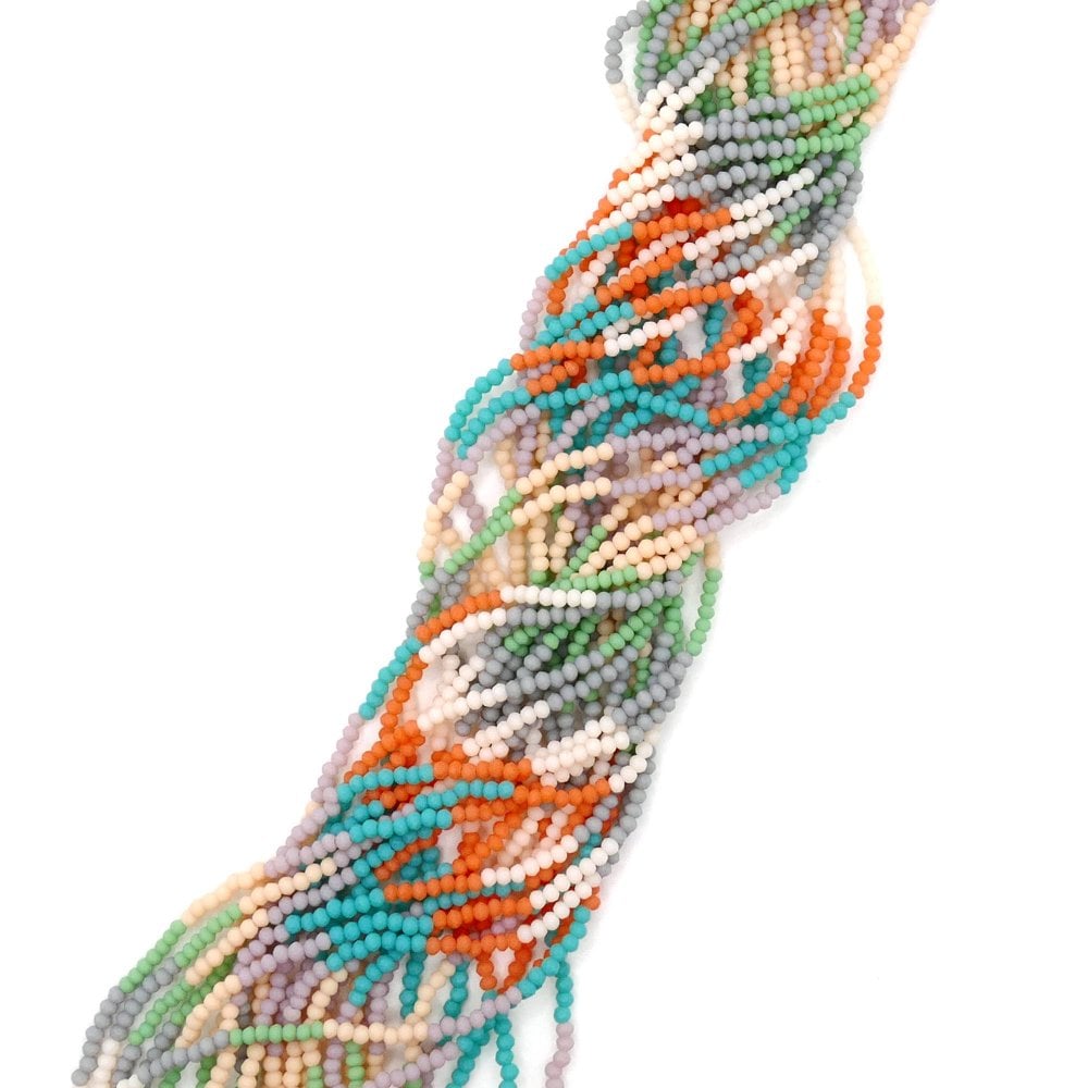 Faceted Glass Rondelle Ombre Beads 3x2.5mm, soft pastels