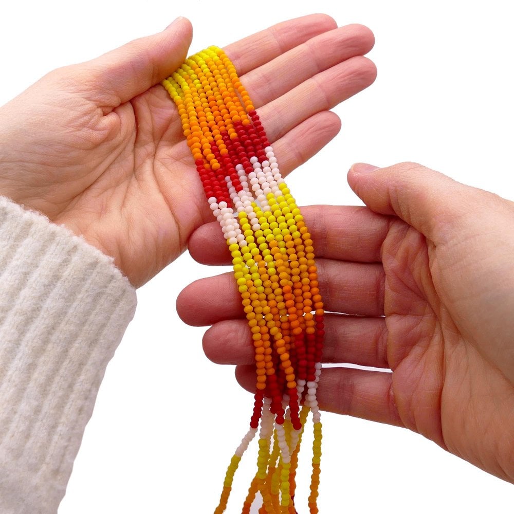 Faceted Glass Rondelle Ombre Beads 3x2.5mm, sunny day, additional photo