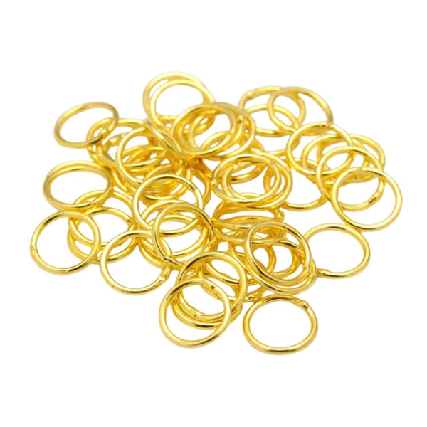 5mm Closed Jump Rings, gold-plated