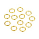 304 Stainless Steel 4mm Closed Jump Rings, gold-plated