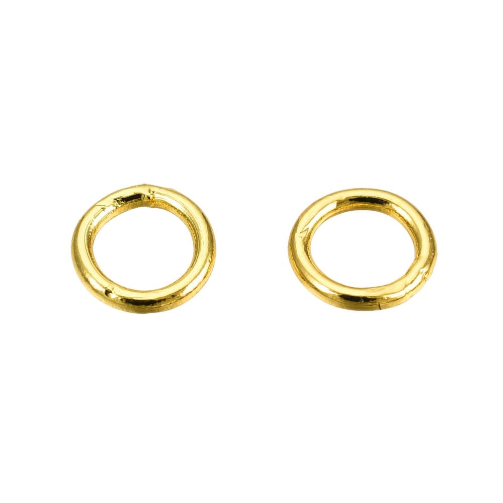304 Stainless Steel 4mm Closed Jump Rings, gold-plated, additional photo