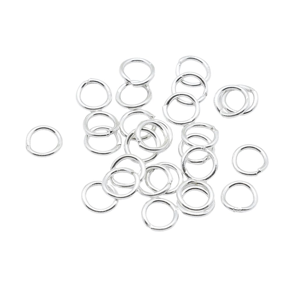 Sterling Silver 5mm Closed Jump Rings, additional photo