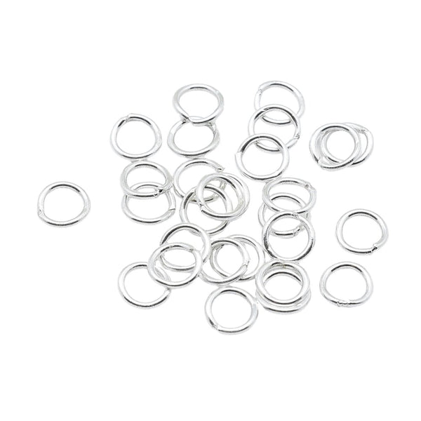 Sterling Silver 5mm Closed Jump Rings, additional photo