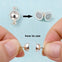 8mm Magnetic Round Clasp, silver-plated, additional photo