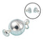 8mm Magnetic Round Clasp, silver-plated