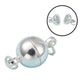 8mm Magnetic Round Clasp, silver-plated