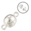 6mm Magnetic Round Clasp, silver-plated