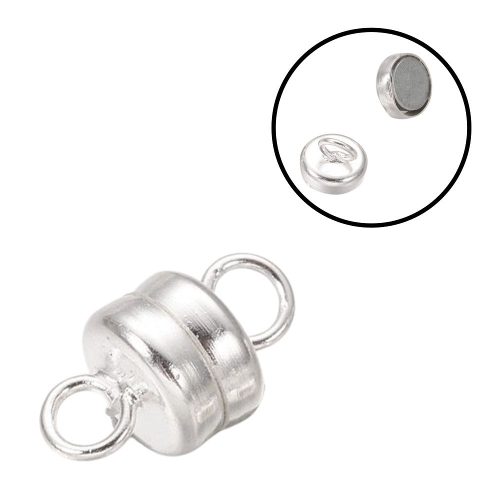 6mm Magnetic Clasp, silver-plated
