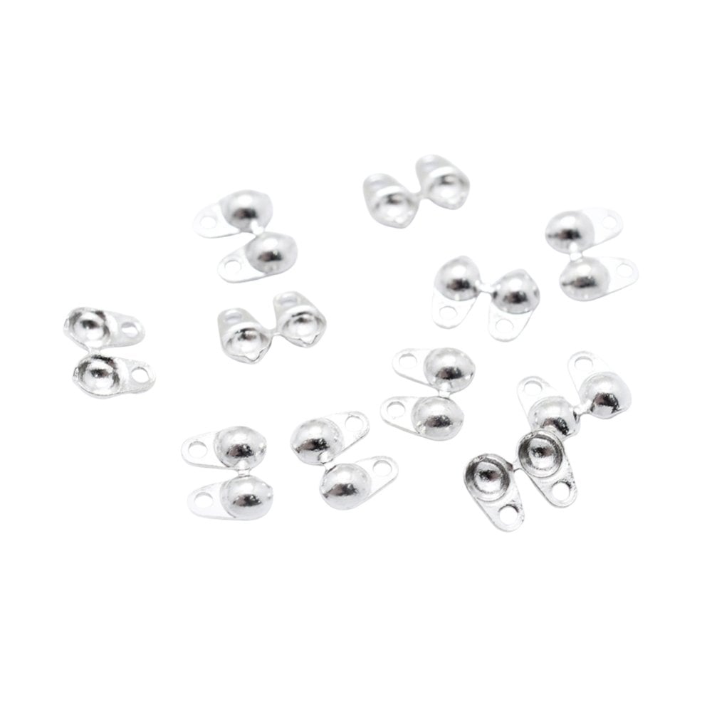 Sterling Silver Side Hinge Calottes Bead Tips, additional photo