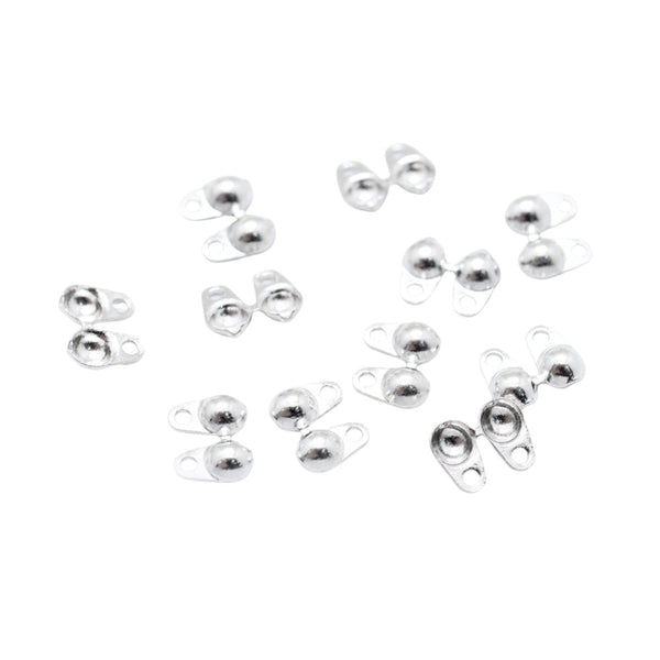 Sterling Silver Side Hinge Calottes Bead Tips, additional photo