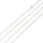 3.6x2mm Cable Trace Chain, silver-plated