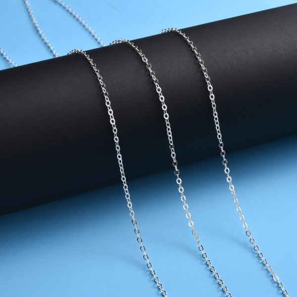 3.6x2mm Cable Trace Chain, silver-plated, additional photo