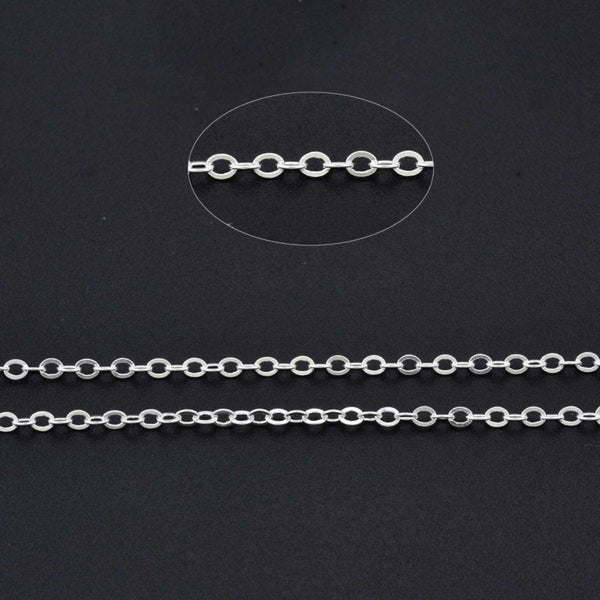2x1.8mm Cable Trace Chain, silver-plated, additional photo