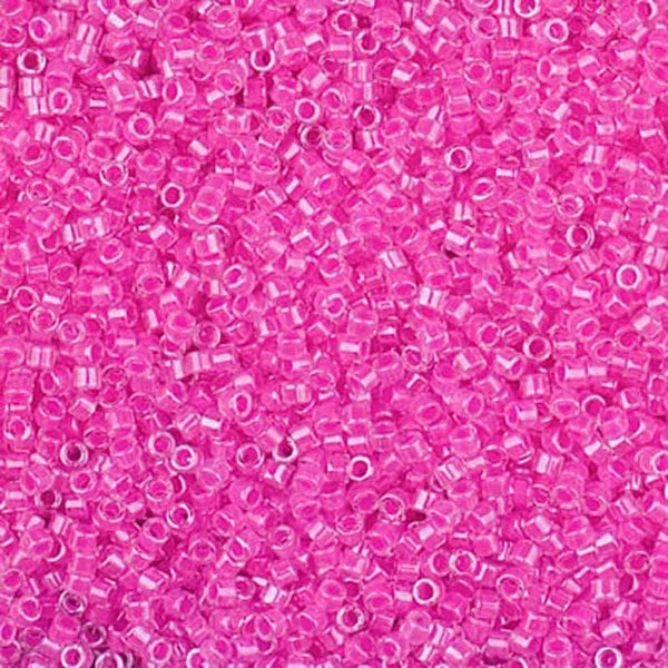 Miyuki 11/0 Delica Seed Beads, luminous hot magenta (DB2037)