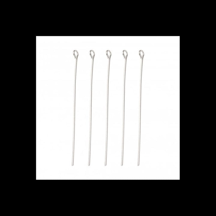 304 Stainless Steel 40mm Eyepins Findings, original colour