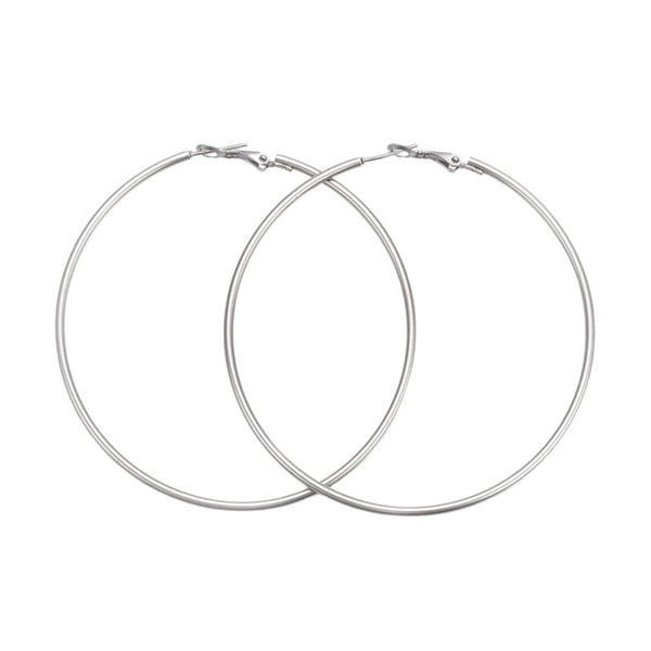Extra Large Hoop Earrings 69mm (2mm Gauge), 201 stainless steel