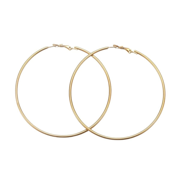 Extra Large Hoop Earrings 69mm (2mm Gauge), 201 stainless steel golden