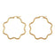 Flower Hoop Earrings 44mm (2mm Gauge), 201 stainless steel golden